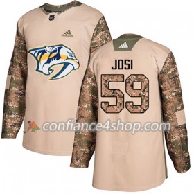 Adidas Maillot de Hockey Nashville Predators Roman Josi 59 2017-2018 Camo Veterans Day Practice Authentic - Homme